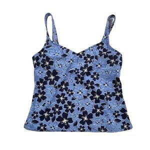 Jantzen, Size 12, Blue Floral Swim Topp